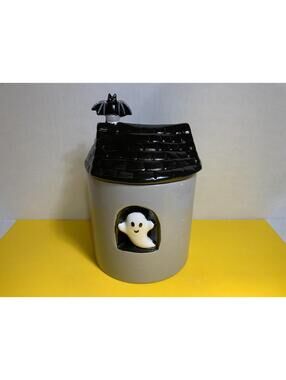 Cobwebs And Cauldrons Halloween  Ghost Treat Jar